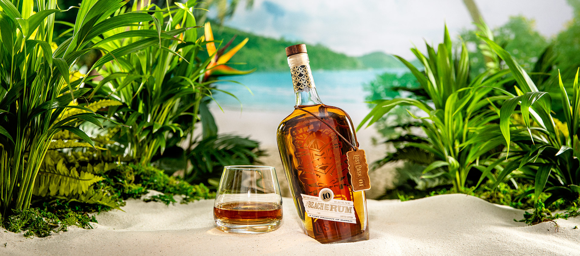 Lost Cask Rum on the beach