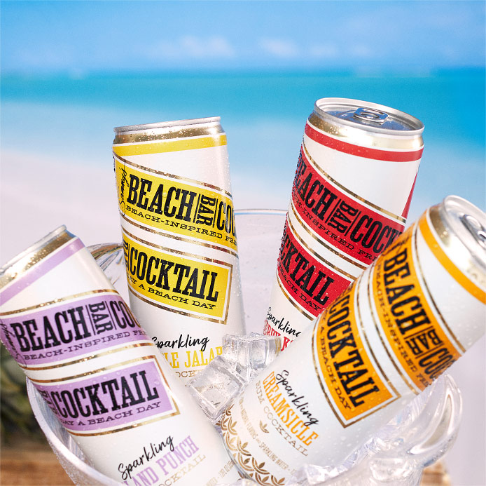 Cans of Sammy's Beach Bar Cocktail